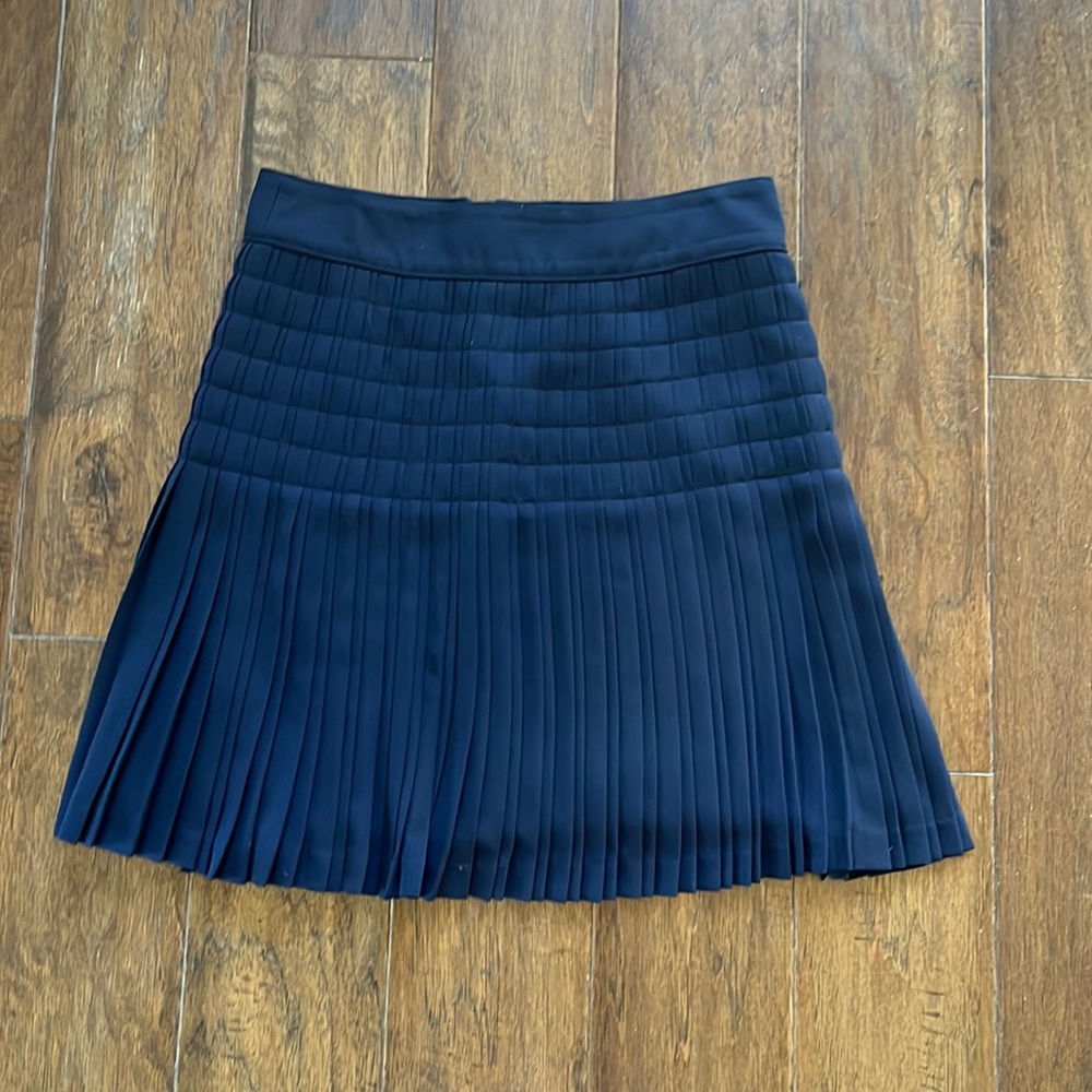 Vintage 2000s J.Crew Navy Pleated Skirt